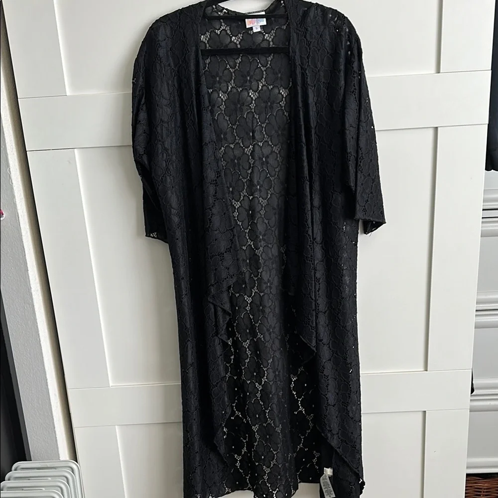 Black Lace Kimono Cardigan - Picture 1 of 1